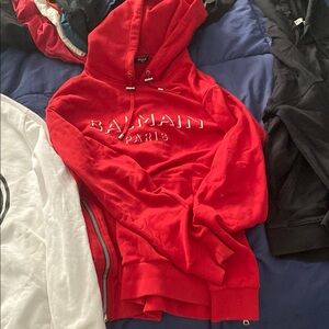 Balmain Vibrant Red Hoodie